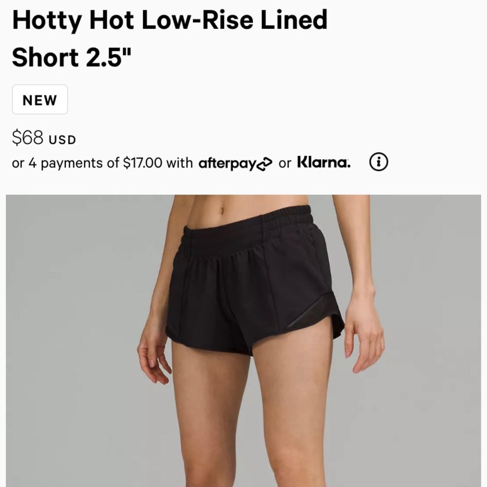 Hotty Hot lululemon shorts